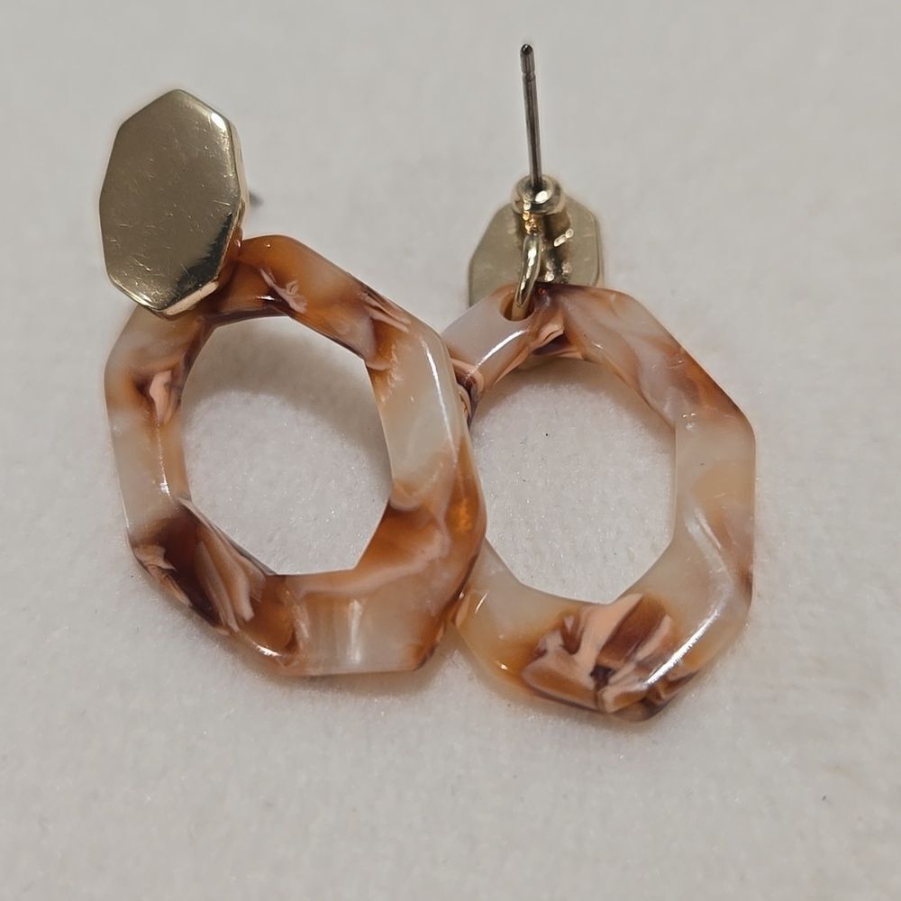 Tortise Shell Lucite Earrings